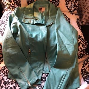 KFTK Teal Leather Jacket (size L)